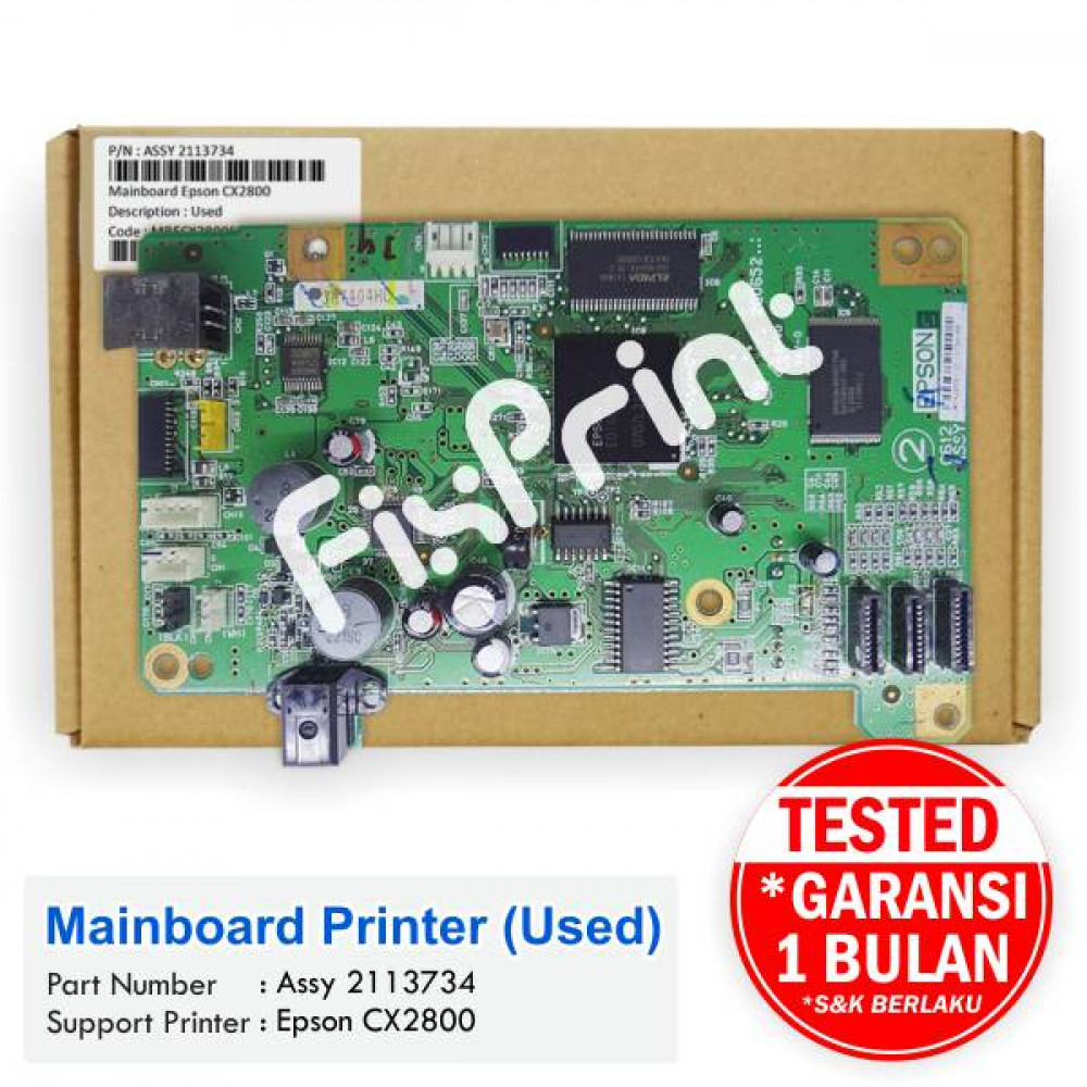 Board Printer Epson CX2800 Used, Mainboard Epson CX2800 Used, Motherboard Epson CX2800