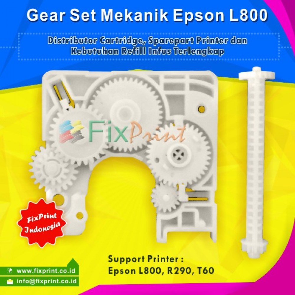 Gear Set Mekanik Samping Epson L800 L805 L810 L850 R290 T60 Used