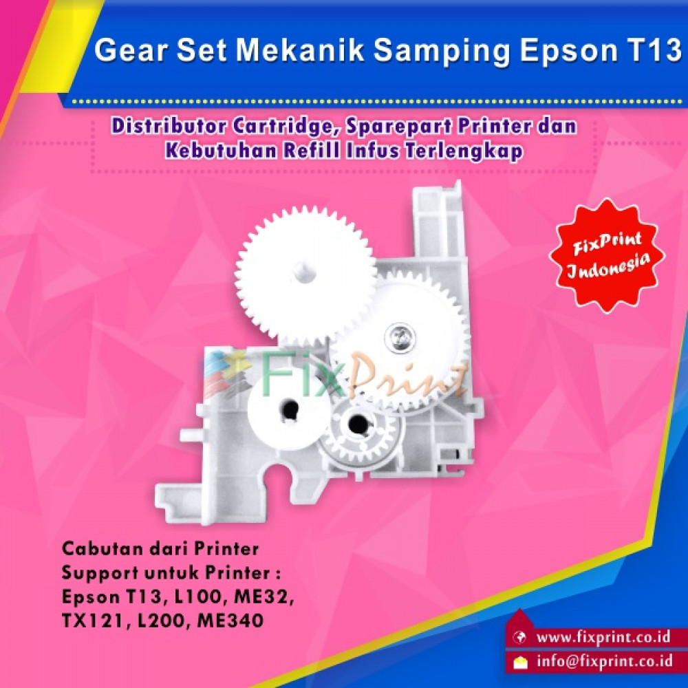 Gear Set Mekanik Samping Epson T13 L100 ME32 TX121 L200 ME340 Used